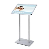 Systemy ekspozycyjne i znaki informacyjne - Menuboard z ramą klipsową A2, okrągły róg, profil 25 mm - miniaturka - grafika 1