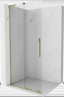 Ścianki i drzwi prysznicowe - Mexen Velar L ścianka prysznicowa rozsuwana Walk-in 100 x 200 cm, transparent 8 mm, złota - 871-100-003-03-50 - miniaturka - grafika 1