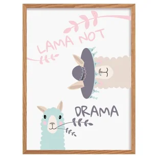Obrazek Sweet Lama I 30x40 cm - Wyposażenie pokoiku dziecięcego - miniaturka - grafika 1