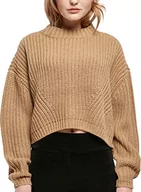 Swetry damskie - Urban Classics Damski sweter oversize, beżowy unionowy, XS - miniaturka - grafika 1
