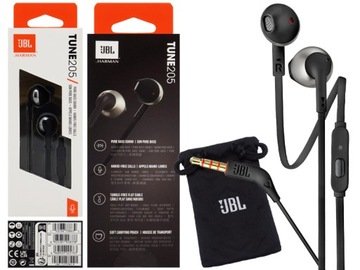 Jbl T205 Z Mikrofonem 3,5mm Słuchawki Przewodowe
