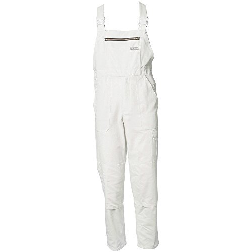 Planam Rozmiar 48 Męskie ogrodniczki BW 290 Cargo czysta biel model 0175