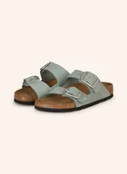 Klapki i japonki damskie - Birkenstock Klapki Arizona Big Buckle Lenb grau - miniaturka - grafika 1