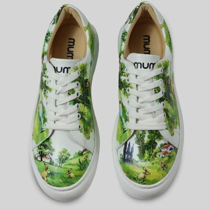 Mumka Shoes Sneakersy wegańskie na platformie Króliki i Przyroda Mumka-36