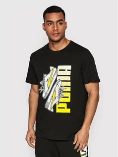 Koszulki męskie - Puma T-Shirt Sneaker Graphic 848567 Czarny Regular Fit - grafika 1