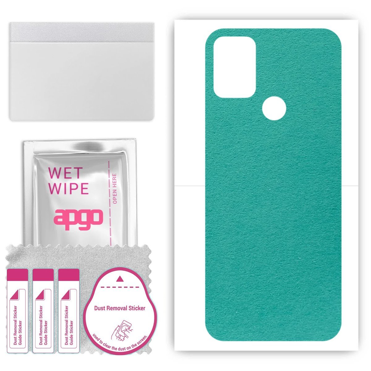 Folia naklejka skórka strukturalna na TYŁ Zamsz do HTC Wildfire E2 Plus - Zamsz Miętowy - apgo SKINS