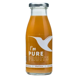 Collibre Pure Fruits, sok przecierowy, truskawka, malina i rabarbar, 250 ml - Soki i napoje niegazowane - miniaturka - grafika 1