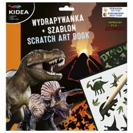 Zabawki kreatywne - Wydrapywanka Zdrapywanka Dinozaury z szablonami - miniaturka - grafika 1