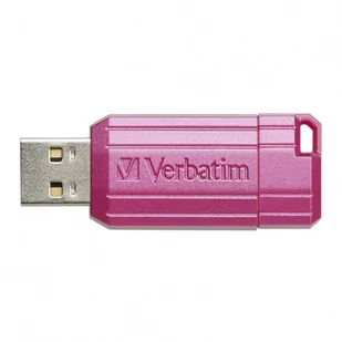 Verbatim USB flash disk, USB 2.0, 128GB, Store,N,Go PinStripe, różowy, 49460, do archiwizacji danych - Pendrive - miniaturka - grafika 1