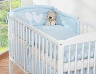 Pościel dla dzieci - Pościel 3-cz 120x90 - Serduszka niebieskie - miniaturka - grafika 1