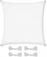 Parasole ogrodowe - Żagiel przeciwsłoneczny ogrodowy zacieniacz 4x4 m biały - miniaturka - grafika 1