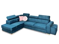 Narożniki - ELEGANCKI NAROŻNIK MIAMI 4 Z TKANINY WELUR OCEAN NA NOGACH BUK - miniaturka - grafika 1