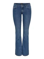 Spodnie damskie - PIECES Pcpeggy Lw Flared Mb Jeans Noos Bc dżinsy damskie, niebieski (medium blue denim), (M) W / 30L - miniaturka - grafika 1