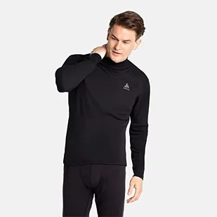 ODLO Męska koszulka Bl Top Turtle Neck L/S Active Warm Eco czarny czarny M 159092 - Koszulki i topy damskie - miniaturka - grafika 1