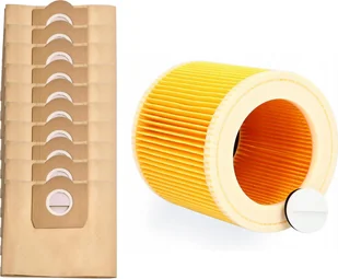 Worek do odkurzacza Pako Zestaw 10x Worek Do Odkurzaczy Krcher 6.959-130.0 + Filtr Powietrza Do Odkurzaczy Krcher 6.414-552.0 - Worki do odkurzaczy - miniaturka - grafika 1