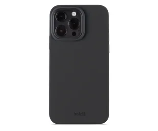 Holdit Silicone Case iPhone 15 Pro Max Black - Etui i futerały do telefonów - miniaturka - grafika 1