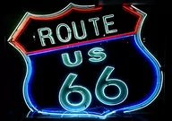 Plakaty - Route 66 neon sign, Carol Highsmith - plakat 60x40 cm - miniaturka - grafika 1