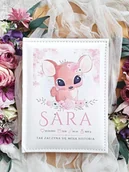 Pamiątka Chrztu Świętego - Album SARENKA z metryczką, prezent na Chrzest, Roczek, narodziny - miniaturka - grafika 1