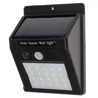 Lampy ogrodowe - Lampa solarna - Kinkiet elewacyjny LED 3W z czujnikiem ruchu i zmierzchu – Biały zimny (6000K) - miniaturka - grafika 1