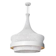 Lampy sufitowe - Szydełkowa lampa regulowana Dota 5031 Amplex LED 32W 3000K wisząca do salonu biała - miniaturka - grafika 1