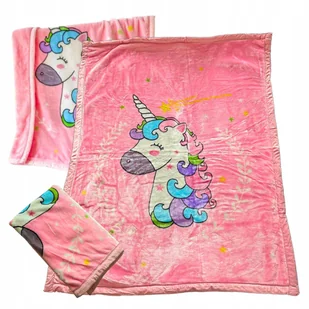 Koc Kocyk Jednorożec Unicorn Dziecięcy Ciepły Polarowy Narzuta 130x150 - Koce i narzuty dla dzieci - miniaturka - grafika 1