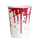 Naczynia i sztućce jednorazowe - Kubek papierowy krwawy 250ml 8szt. - miniaturka - grafika 1