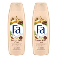 Kosmetyki do kąpieli - Cream & Oil Cacao żel pod prysznic zestaw 2x 750ml Fa - miniaturka - grafika 1