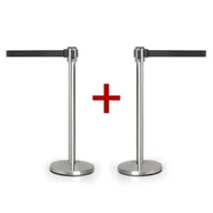 Wyposażenie miejsc publicznych - B2B Partner Słupek z samonawijającą taśmą 1+1 gratis 470069 - miniaturka - grafika 1