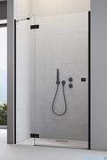 Ścianki i drzwi prysznicowe - Radaway Essenza Black Dwj drzwi wnękowe 90cm lewe szkło przejrzyste 1385013-54-01L - miniaturka - grafika 1