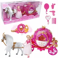 Domki dla lalek - KARETA LALKA CHODZĄCY KOŃ DŹWIĘKI ŚWIATŁA 2206B - miniaturka - grafika 1