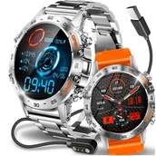 Smartwatch - ZEGAREK SMARTWATCH MĘSKI Z CIŚNIENIOMIERZEM ROZMOWY DWA PASKI MENU POLSKIE - miniaturka - grafika 1