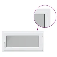 Tablice i flipcharty - vidaXL Okno piwniczne RISOR 100x50cm uchylno-rozwierne DIN prawe białe - miniaturka - grafika 1