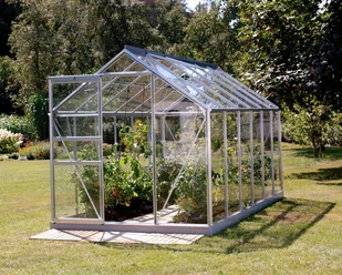 VITAVIA szklarnia ogrodowa VENUS 7500, srebrna - 7,5 m2, (1,93 m x 3,84 m) + baza - Szklarnie ogrodowe - miniaturka - grafika 2
