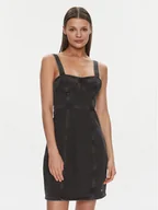 Sukienki - Tommy Jeans Sukienka jeansowa DW0DW17698 Czarny Slim Fit - miniaturka - grafika 1