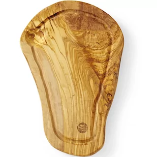 Deska do serwowania z drewna oliwnego z rowkiem 300 x 210 x 18 mm - Hendi 505199 - Deski do krojenia - miniaturka - grafika 2