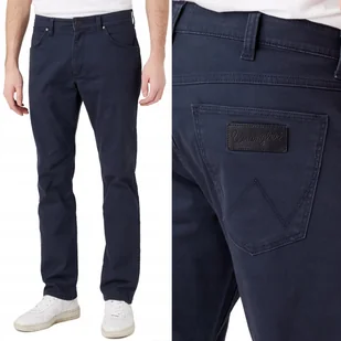 Wrangler GREENSBORO Dark Navy GRANATOWE W33 L34 - Spodnie męskie - miniaturka - grafika 1