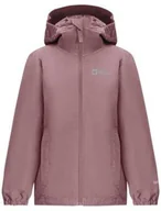 Kurtki i płaszcze dla dziewczynek - Jack Wolfskin Dziewczęca kurtka FLAZE K kurtka przeciwdeszczowa, ash Mauve, 140 - miniaturka - grafika 1