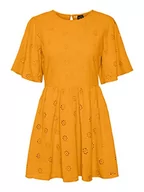 Sukienki - VERO MODA Sukienka damska, jaskrawy żółty, S - miniaturka - grafika 1