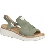 Sandały damskie - SANDAŁY RIEKER - 910243-07 ZIELONY - Rieker - miniaturka - grafika 1