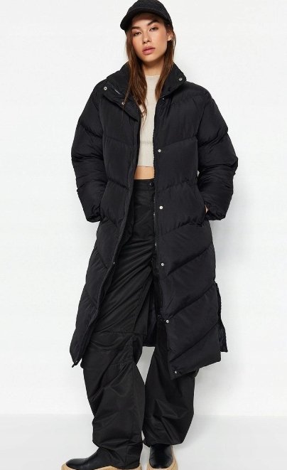 TRENDYOL DAMSKA KURTKA PUCHOWA CZARNA XL MQB