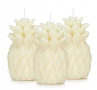 Świece - Świeczki ozdobne zestaw świec ananas 3 szt ecru - miniaturka - grafika 1