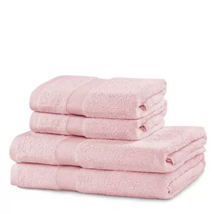 DecoKing DecoKing - Komplet Ręczników Bawełnianych Pudrowo różowy MARINA GŁADKIE - 2*70x140+ 2*50x100 - Ręczniki - miniaturka - grafika 1