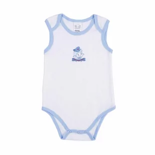 Dziecięce body bez rękawów białe/Olimpias - Body dla niemowląt - miniaturka - grafika 1
