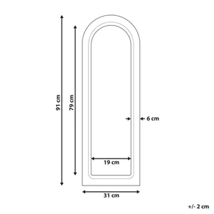 Drewniane lustro ścienne 31 x 91 cm złamana biel SARRY Lumarko! - Lustra Drewniane lustro ścienne 31 x 91 cm złamana biel SARRY Lumarko! - Lustra - miniaturka - grafika 6