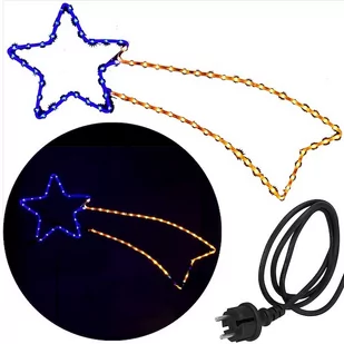 Lampki świąteczne 72 Led ozdoba świąteczna gwiazda betlejemska biały ciepły - Oświetlenie świąteczne - miniaturka - grafika 1