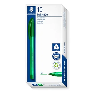 STAEDTLER 4320 M-5 długopis tęczowy w sztyfcie - zielony (pudełko 10 szt.) - Długopisy - miniaturka - grafika 1