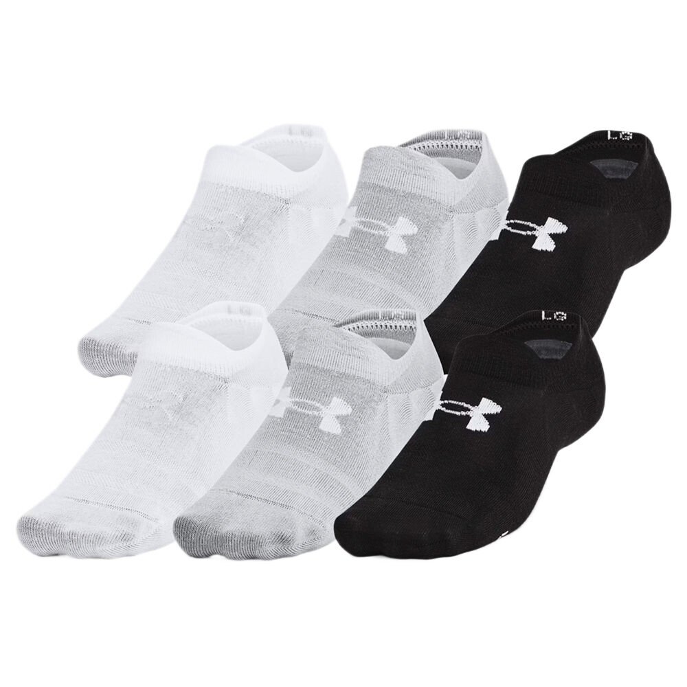 Skarpetki Under Armour Unisex Essential 6pk ULT Black/Black/Halo Gray L
