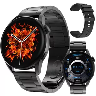 Artnico DT3 stalowy Czarny - Smartwatch - miniaturka - grafika 1