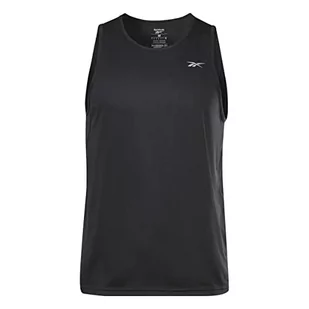 Reebok Męska kamizelka do biegania Speedwick, czarna, 2XL, Czarny, S - Koszulki sportowe męskie - miniaturka - grafika 1