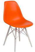 Krzesła - D2.Design Krzesło P016W PP pomarańcz/white 84774 - miniaturka - grafika 1